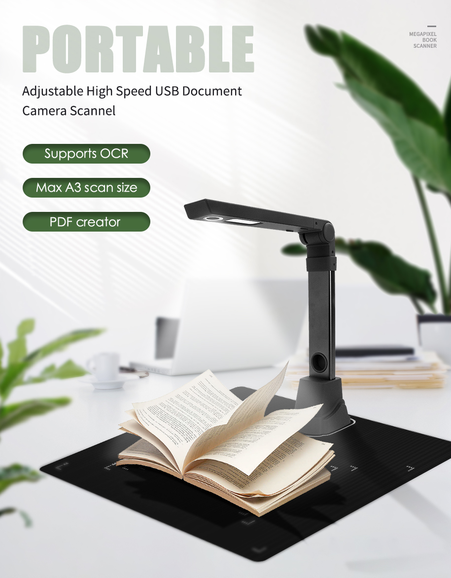 High Speed Automatic Book Scan - Document Scanner Portable review and price