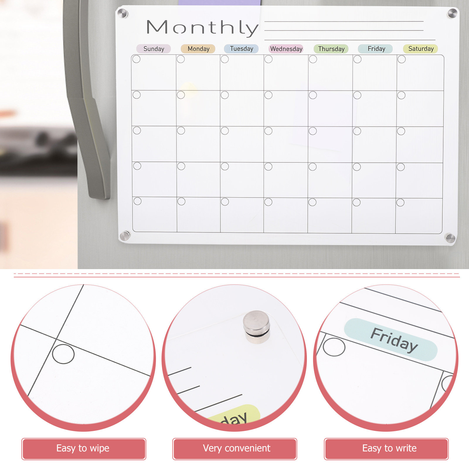 Magnetic Acrylic Planning Boar - Whiteboard Magnetic review and price