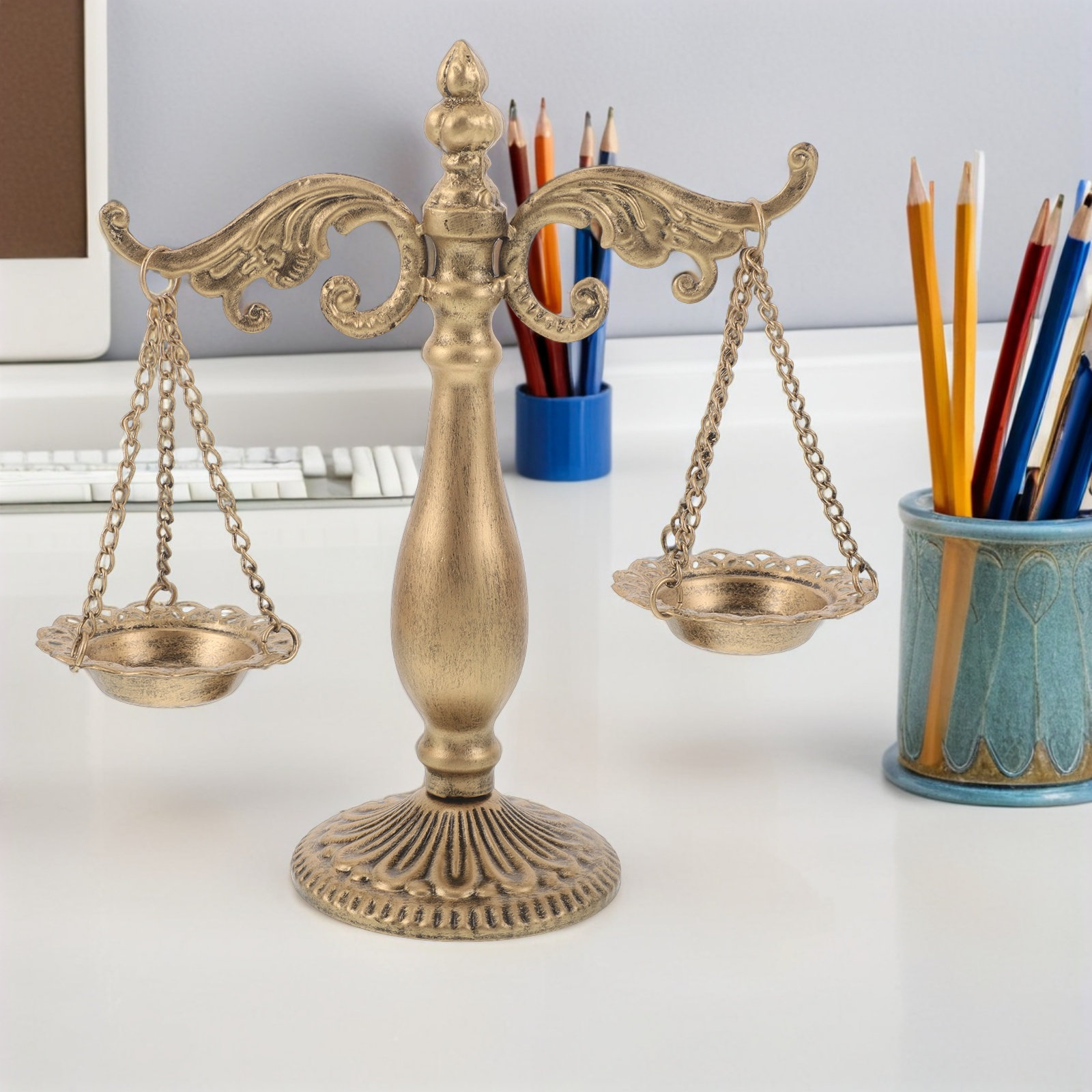 Vintage Metal Libra Balance Sc - Home Office And Library review and price