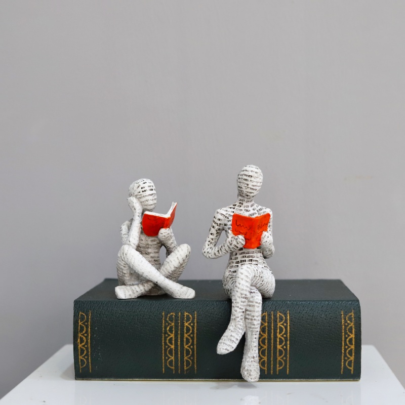 1Pc, Reading Paper Pulp Woman  - Home Office Bookshelves review and price
