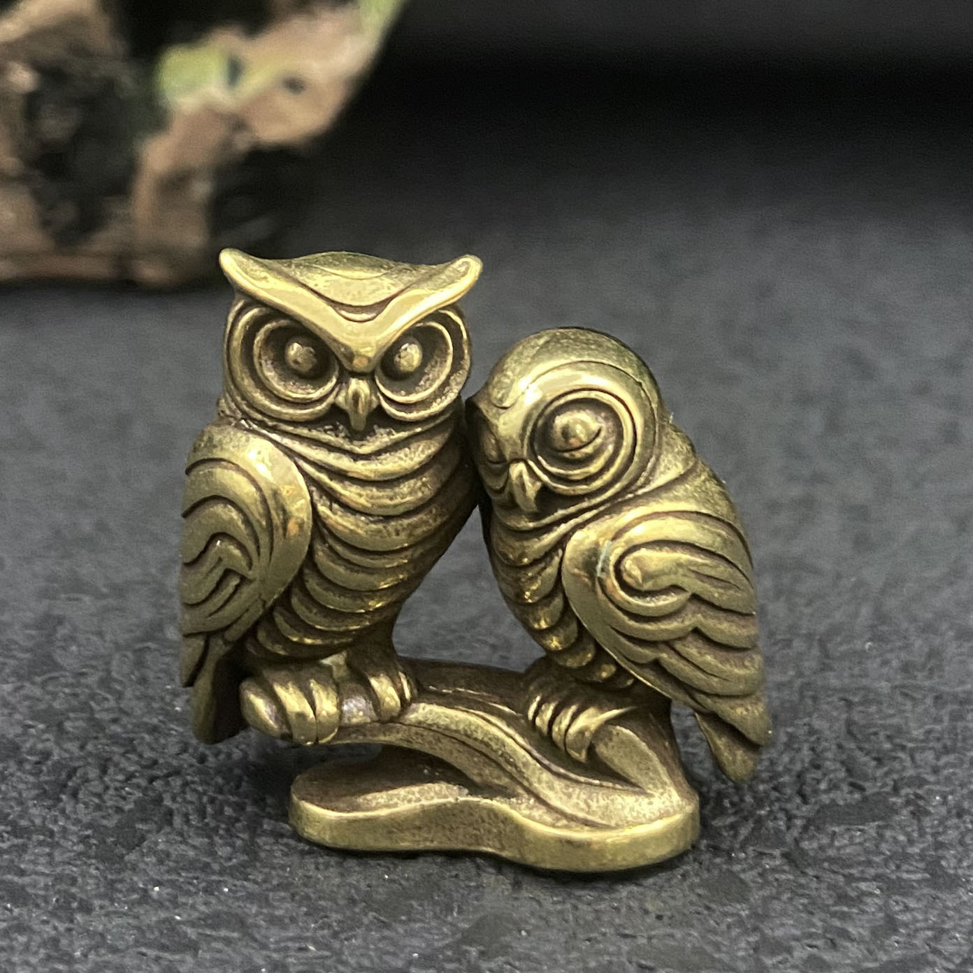 1/2 piece owl brass figurines  - Home Office Bookshelves review and price
