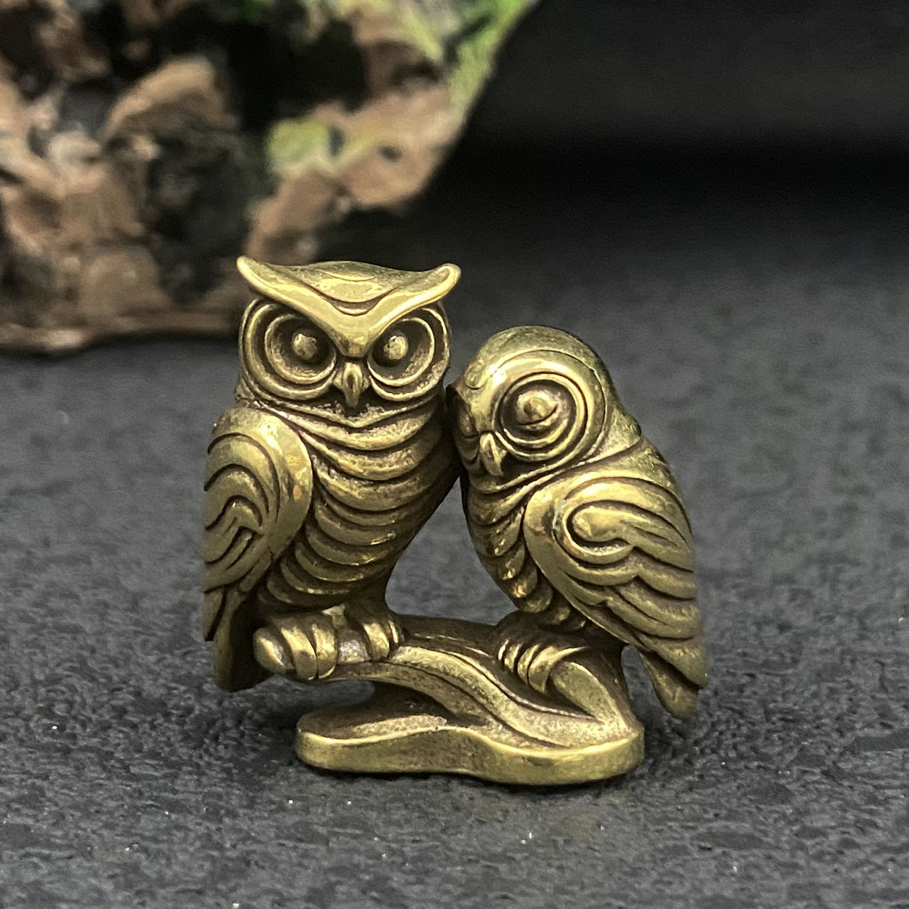 1/2 piece owl brass figurines  - Home Office Bookshelves review and price