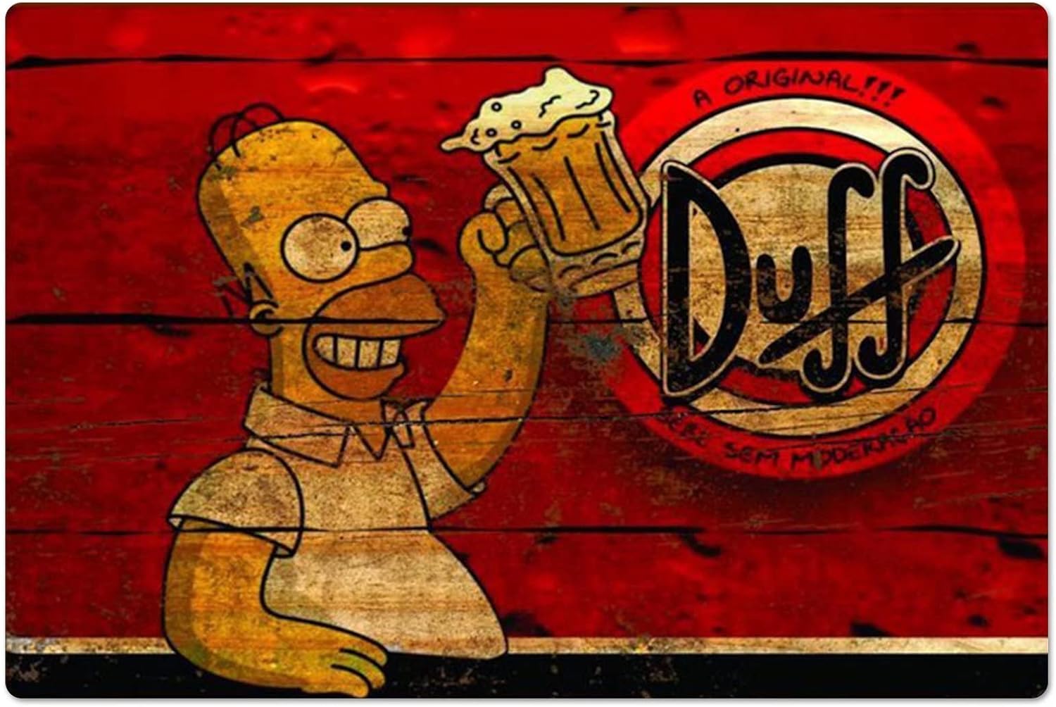 Retro Metal Poster Homer Duff  - Home Office Kitchen review and price