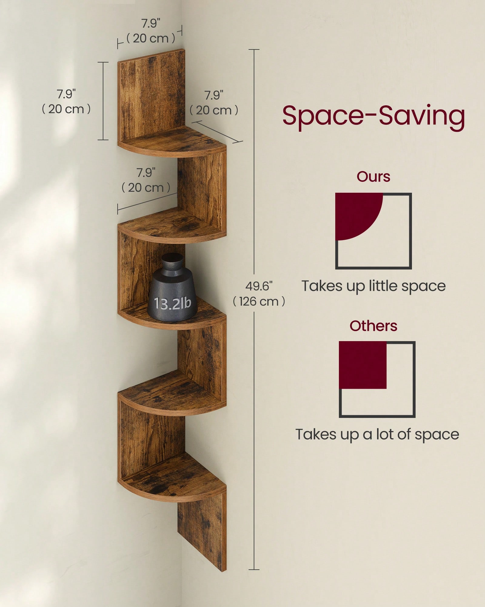 Corner Floating Shelf 5 Tier,  - Home Office Bookshelves review and price
