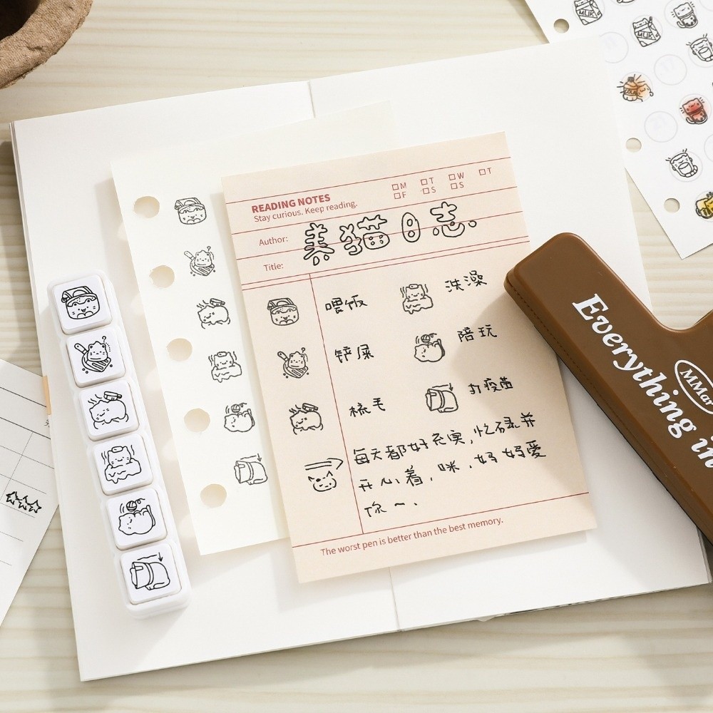6pcs Cute Design Cat Emotion S - Whiteboard Magnetic review and price